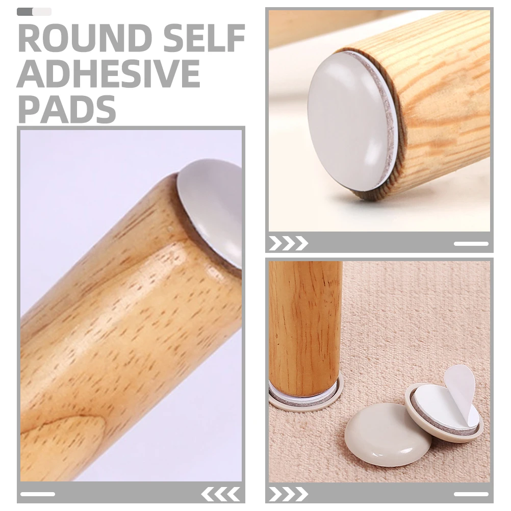 

24pcs Furniture Pads Floor Protectors Chair Leg Pads Self Adhesive Non Slip Hardwood Floor Cushion Noise Reduction