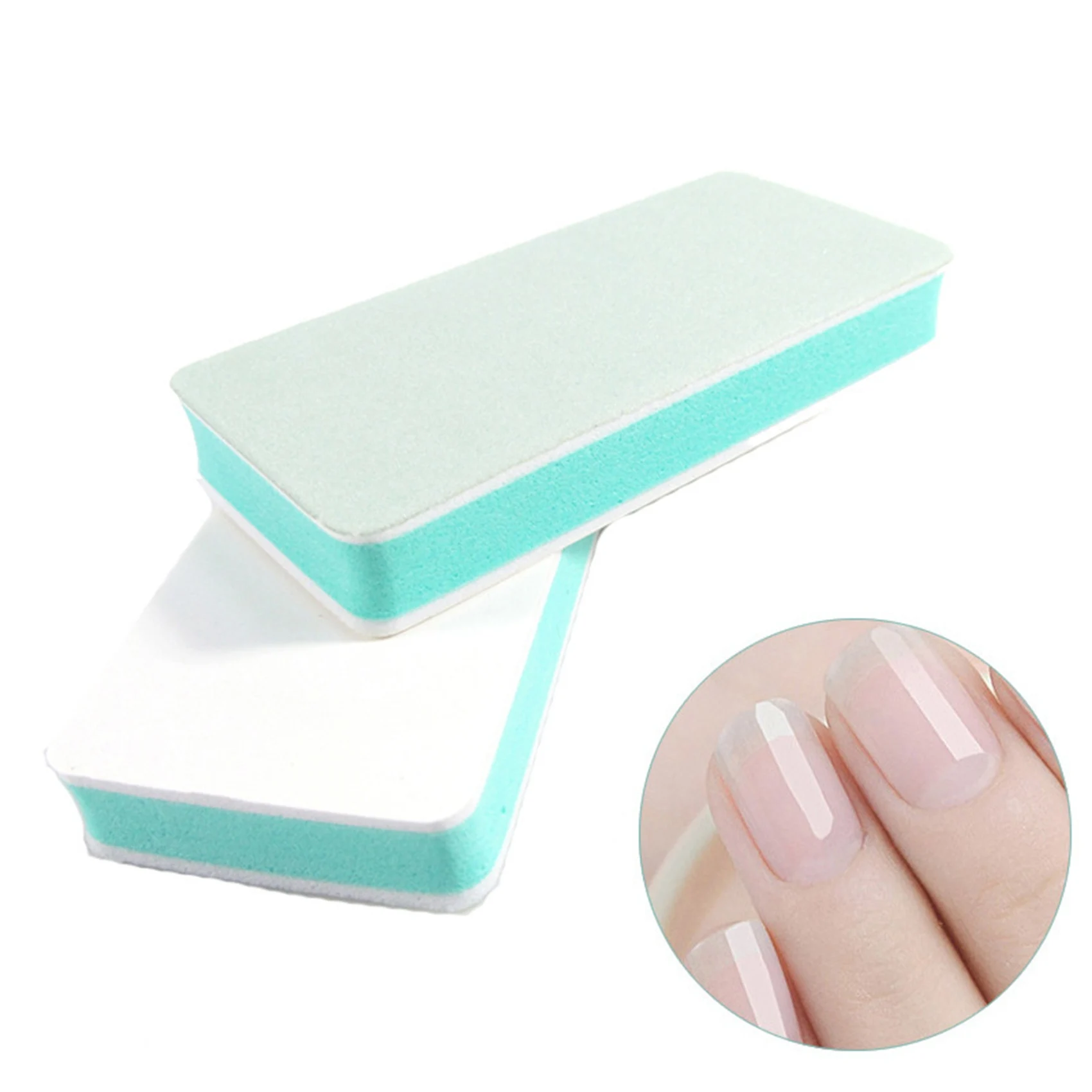 AA20-40Pcs 2 Ways Nail Art File Buffer Polishing Block Smooth Shine Manicure Tips Tools