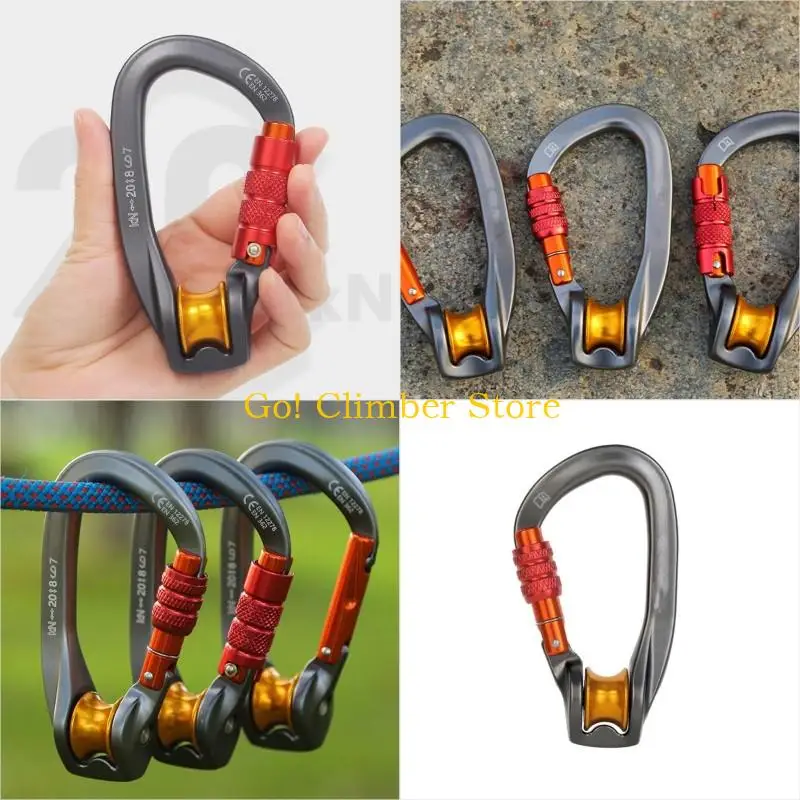 

Q84C Professional 20KN Aluminum Alloy Carabiner D Mountaineering Carabiner Clip