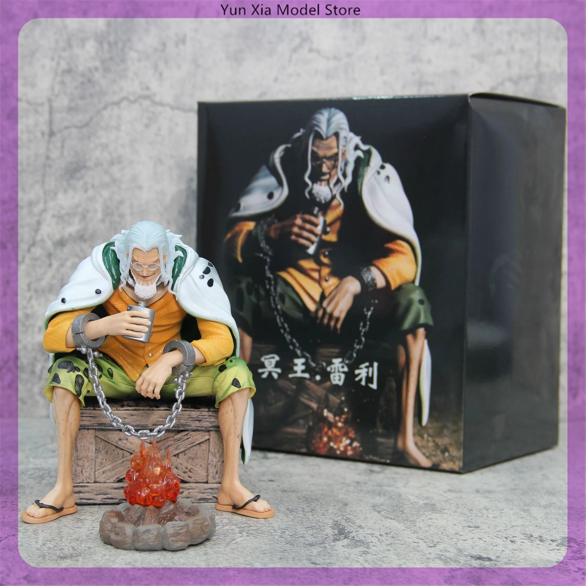 

15cm Bt One Piece Silvers Rayleigh Sitting Position Anime Figure Model Gk Statue Boys Collection Desktop Decoration Ornament Toy