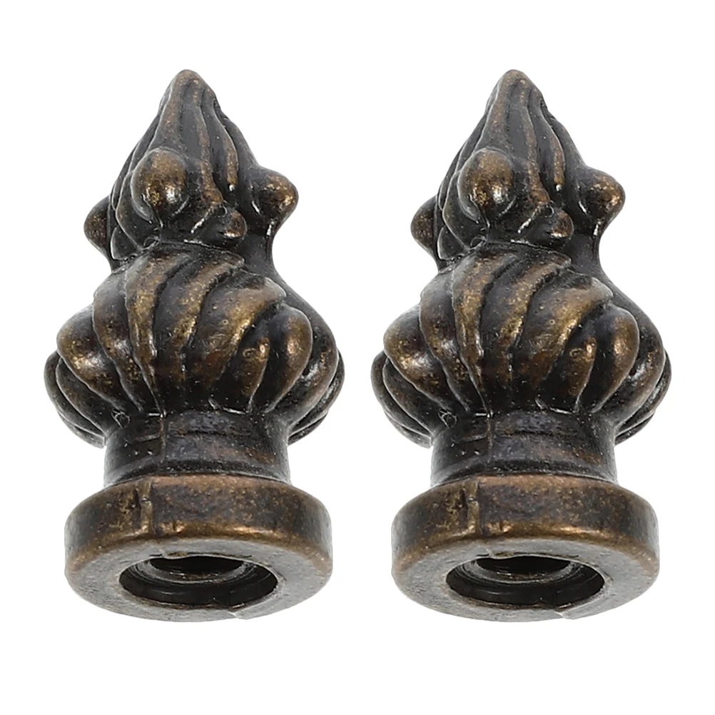 

2 Pcs Vintage Zinc Alloy Table Lamp Cap Retro Shades Retro Finials Knob Zinc Alloy Lamp Finials Replacement