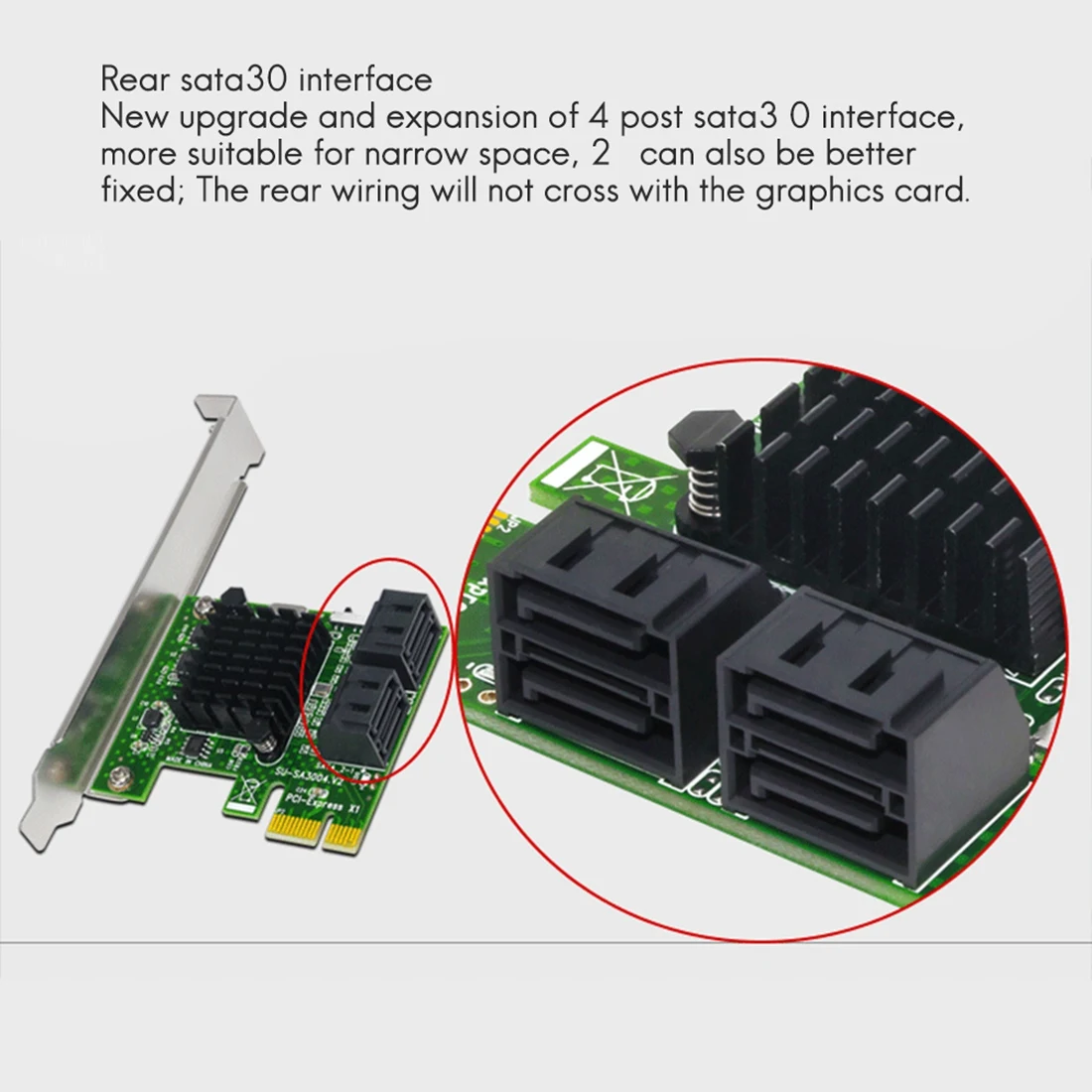 Плата расширения PCIE-SATA, PCI Express X1 на 4 порта SATA 3 3,0 III 6 Гбит/с, контроллер SSD, плата адаптера PCI-E SATA3, A