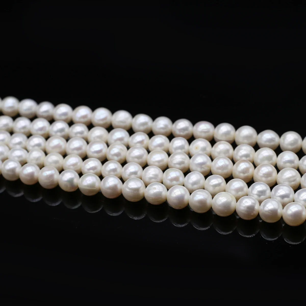 

Natural Freshwater Round White Pearl Jewelry Making Wedding Bride DIY Necklace Bracelet Accessories Gift 8-9mm