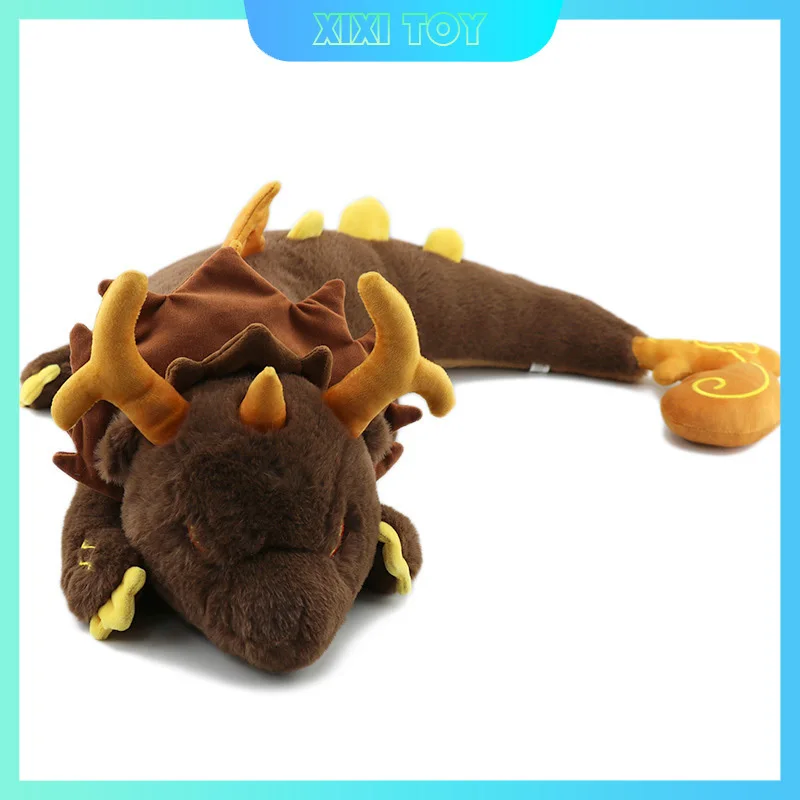 67cm Game Genshin Impact Zhongli Morax Dragon Dolls Periphery Home Decoration Soft Stuffed Cute Toys Ornament Children Doll Gift