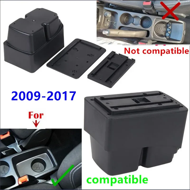 For Ford Fiesta Armrest box For Ford Fiesta MK7 Car Armrest 2009-2017 Storage box Interior details Accessories easy installation