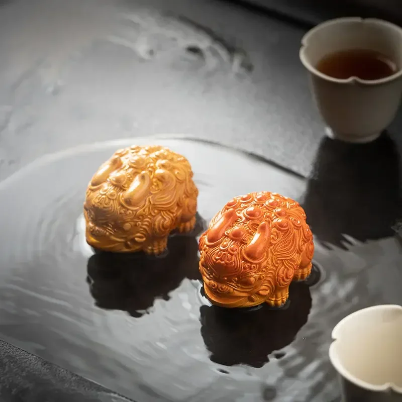 Mini Resin Color-changing Tea Pet Lucky Animal Shape Tea Table Decorative Tea Set Accessories