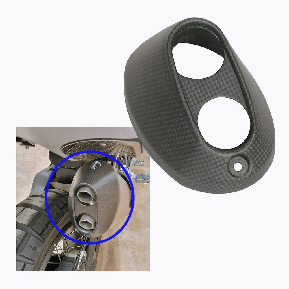 

ZZ-Motorcycle Carbon Fiber Exhaust Cap End Pipe Cover Cowl For Ducati Desert X 2022 2023