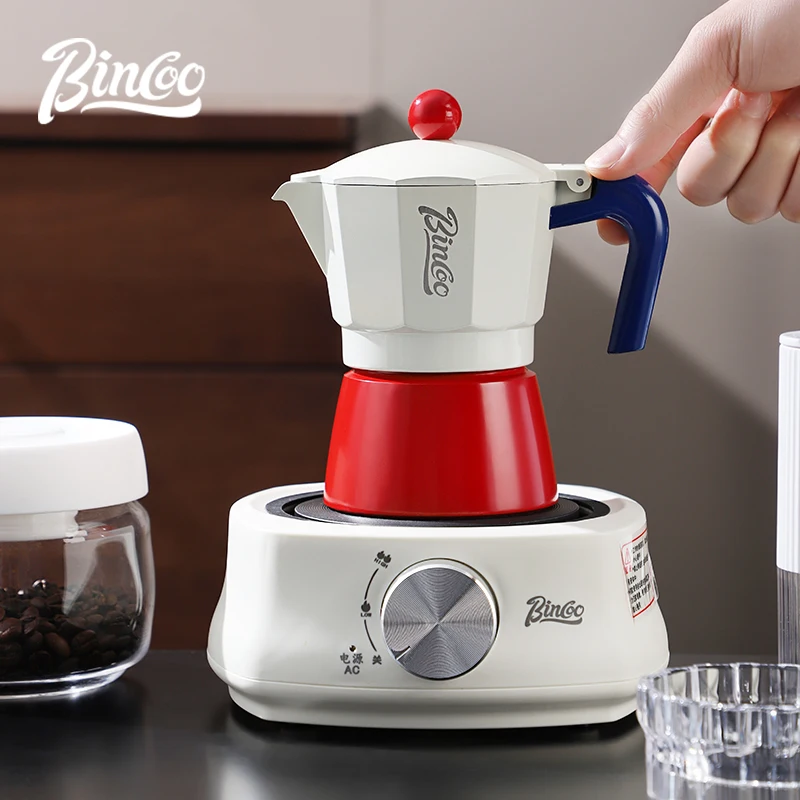 Bincoo Exquisite Double-Valve Moka Pot Multi-Person Household Small Concentrated Coffee Pot Espresso Machine Coffee Utensils