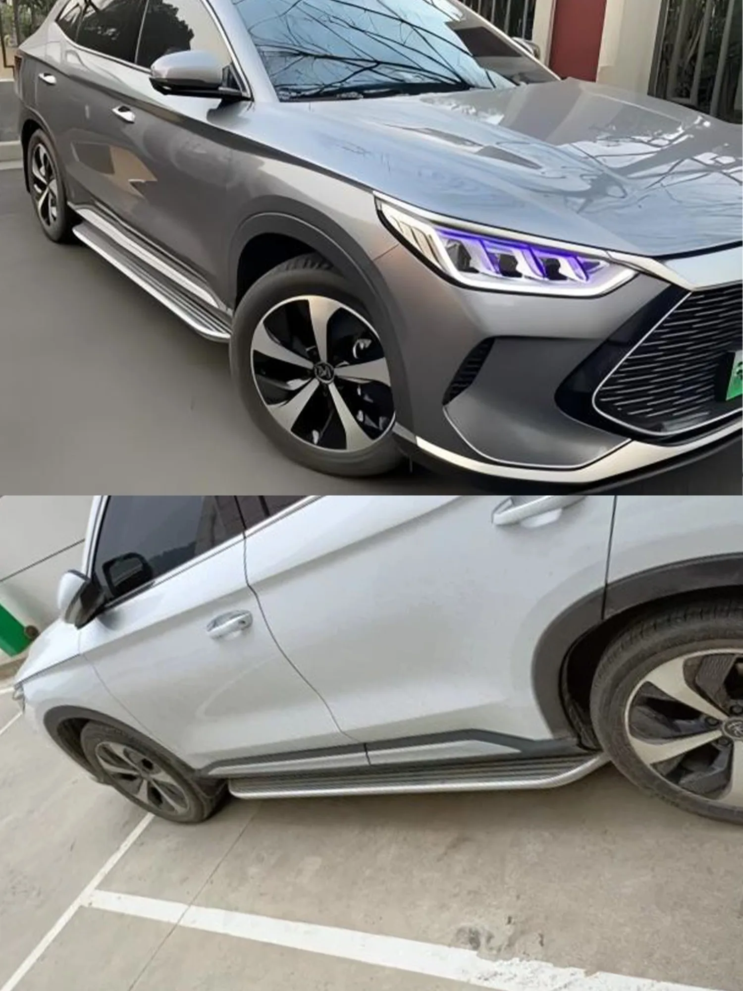 2 قطعة الألومنيوم 4.7 "واسعة الفضة خطوات جانبية ثابتة صالح ل Jeep Renegade 2015-2023 تشغيل لوحات Nerf القضبان القضبان لوحات الدواسات #3