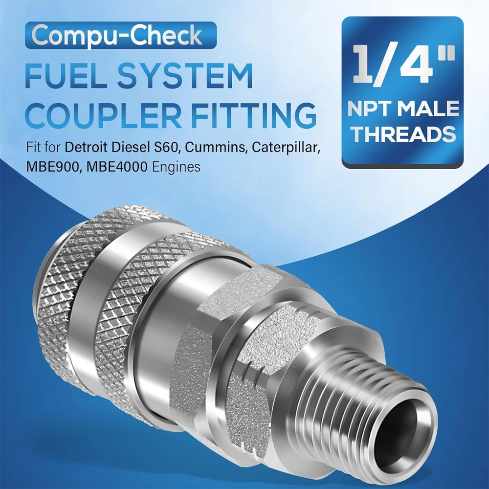Replacement for OTC 5869-1&J-47912-QC Fuel System Coupler Fitting Tool for Detroit Diesel S60 Cummins Caterpillar MBE900 MBE4000