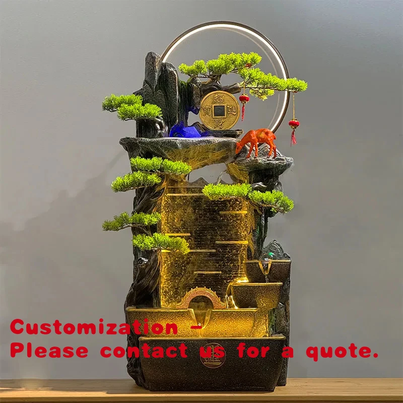 

Customize.-style Curtain Wall Rockery Fountain Circulating System Handmade Office Living Outdoor D