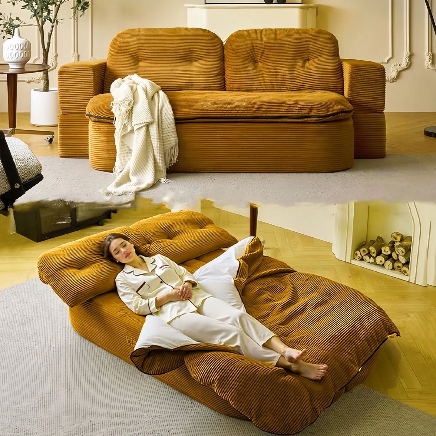 

Compression Sleeper Sofa Bed, Modern Folding Modular Couch Bed Foam Compression Loveseat Sofa Bed Couch, Foldable Full Size