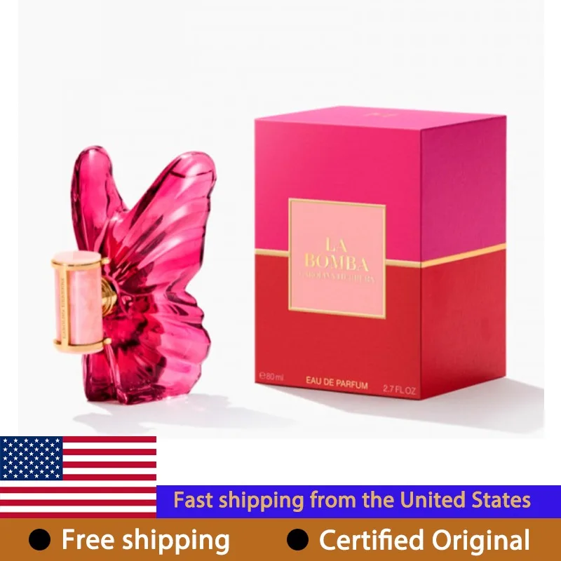 Carolina Herrera La Bomba Eau de Parfum para Mujer 80 ML Perfume Floral Duradero con Feromonas Colonia 2.7 Oz Perfumes Árabes Originales