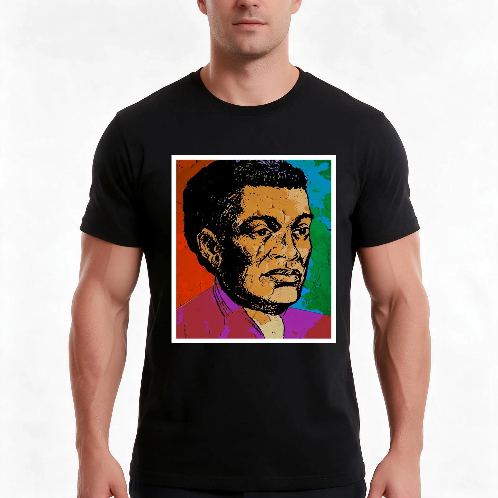 Benjamin Banneker T-Shirt, Summer Casual Cotton Tee, Oversized Streetwear Tops, Vintage Graphic Print, Loose Fit Short Sleeve