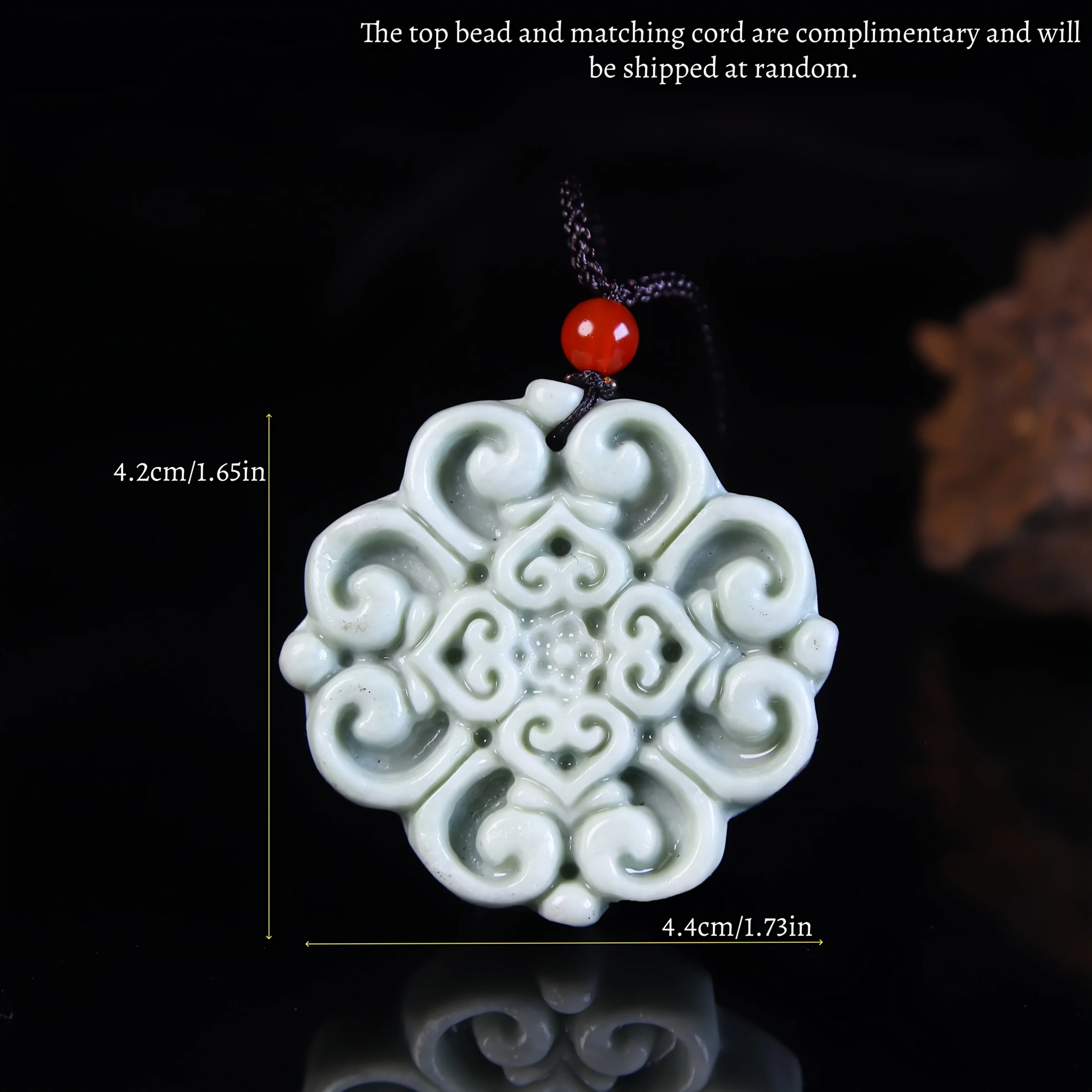 Single-sided Ruyi listing, heart-shaped flower pendant pendant Hanfu waist pendant Yingluo neck jewelry