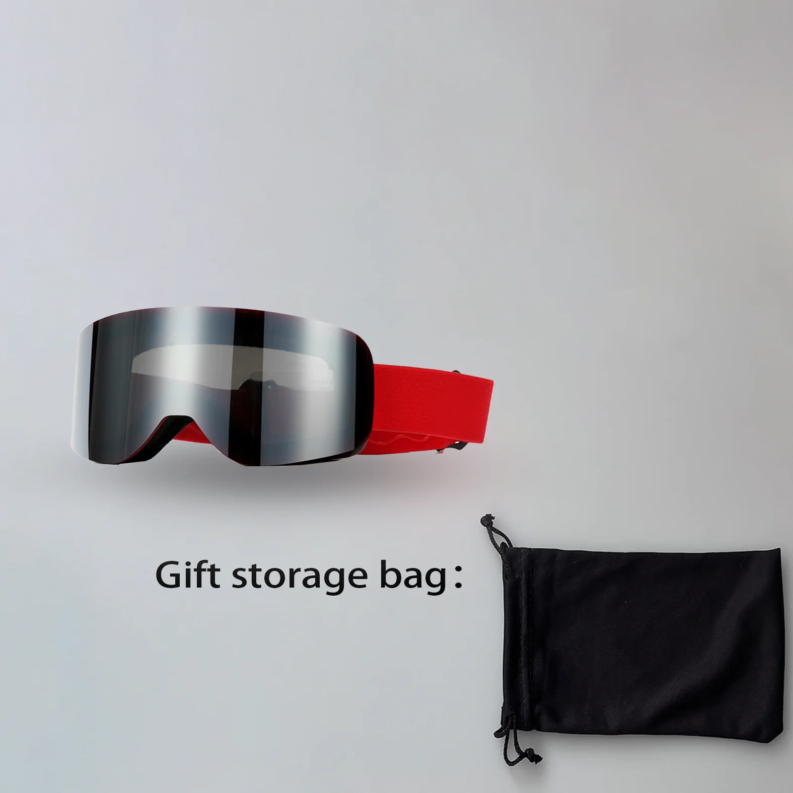 

New frameless large cylindrical outdoor leisure sports skiing goggles, double-layer sponge anti fog high-definition lenses