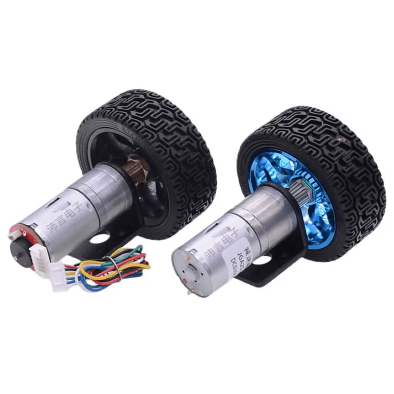 

370 Intelligent Car Chassis Kit Encoder 12V24V Reduction Motor Wheel Frame Robot Model