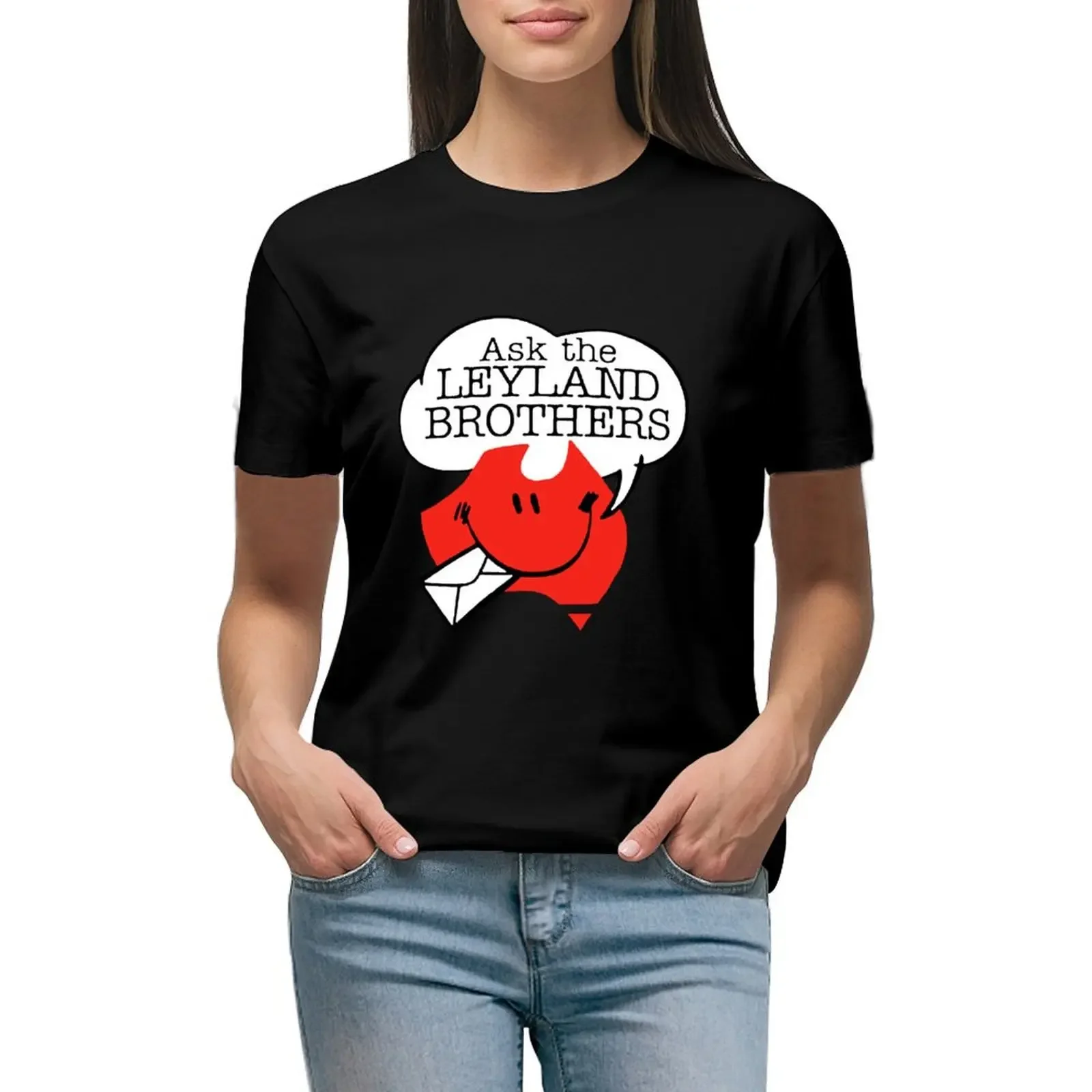 Ask the Leyland Brothers T-Shirt customizeds hippie clothes plus size t shirts for Women loose fit