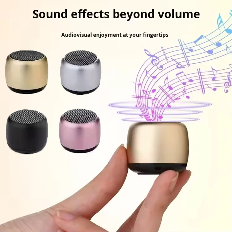 M1 Bluetooth-compatible Small Speaker Portable Intelligent One Drag Two Metal Wireless Sound Subwoofer For Mobile Phone Computer