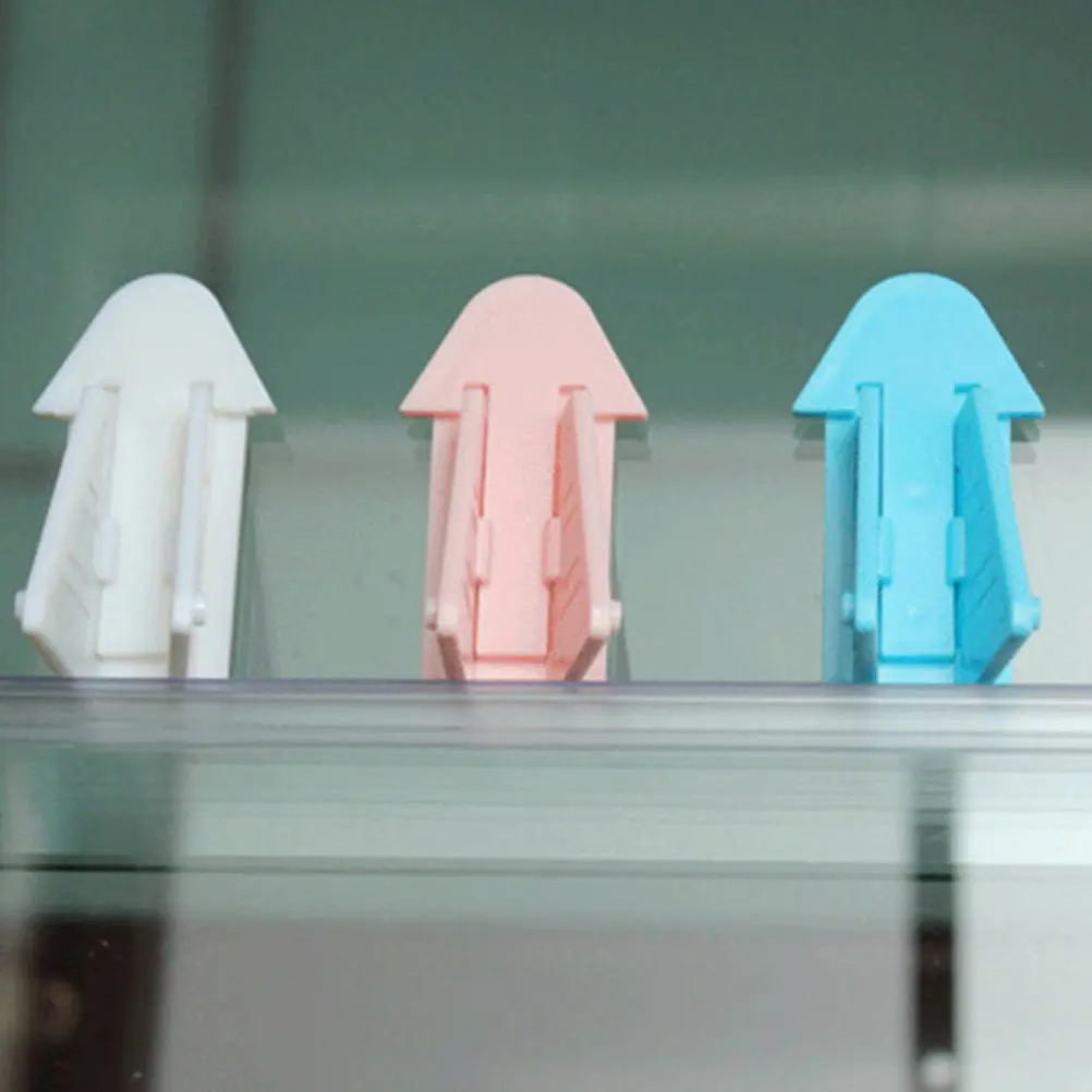 

3Pcs ABS Baby Safety Sliding Door Locks Strong Adhesive for Glass Wood Metal Plastic Surfaces Easy Install Foldable Toddler