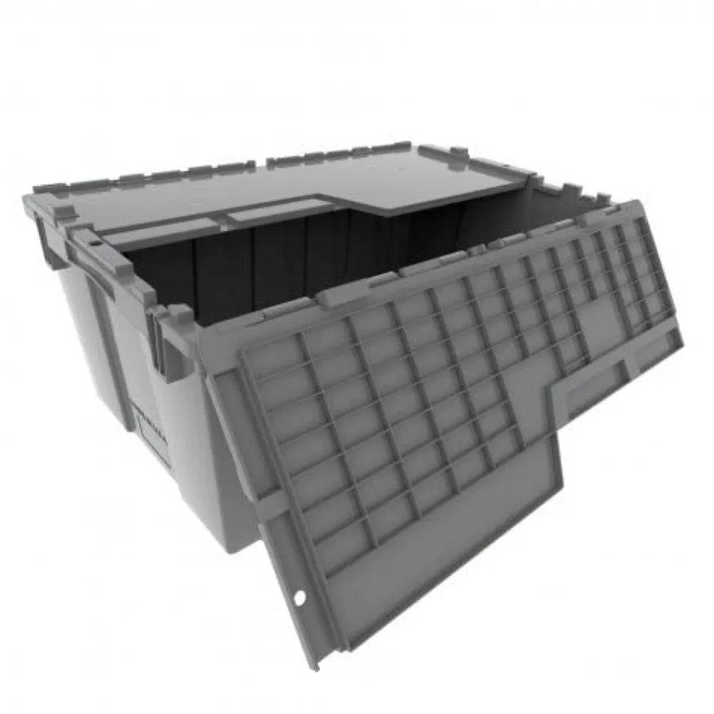 Пластиковые домашние контейнеры для хранения с современной крышкой — 6 упаковок для тяжелых условий эксплуатации, размер 8,5 галлона — 21,5 дюйма Д x 15 дюймов Ш x 9 дюймов В