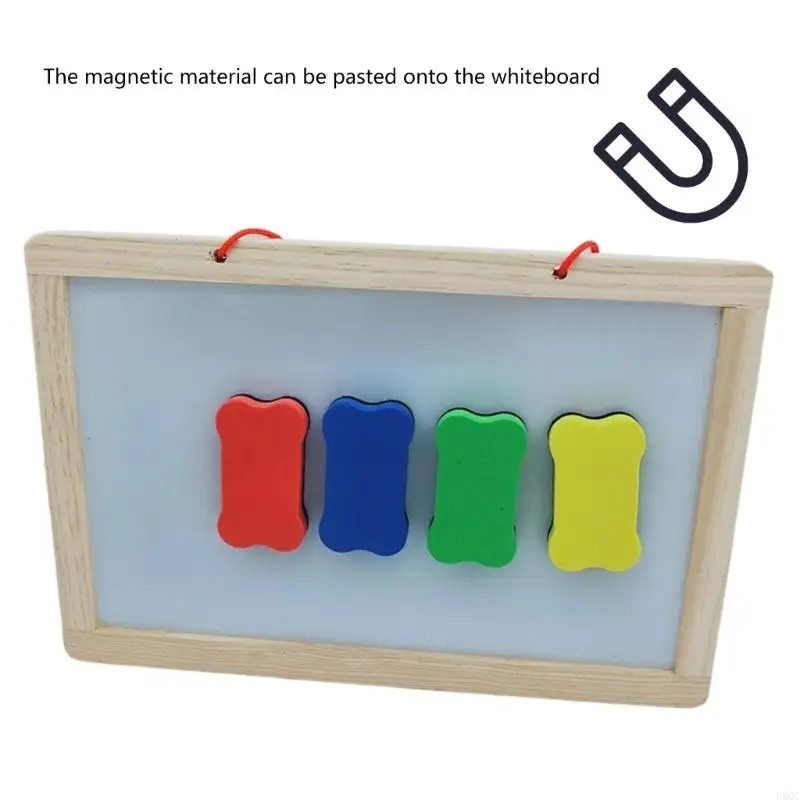 4 pcs Dry Haid Eraser Wholeboard Eraser Papan Berwarna -warni Pembersih untuk Siswa D5QC