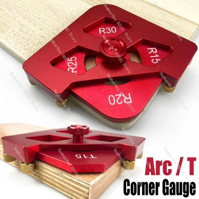 Woodworking Corner Radius Chamfer Template Tool Quick Change R Angle Arc Right Angle Bevel Router Trim Guide Bakelite Milling