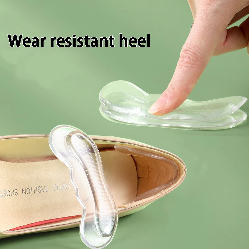 Silicone Heel Protectors High Heels Heel Stickers Adjustable Size Adhesive Anti-slip Insoles Pain Relief Foot Care Products