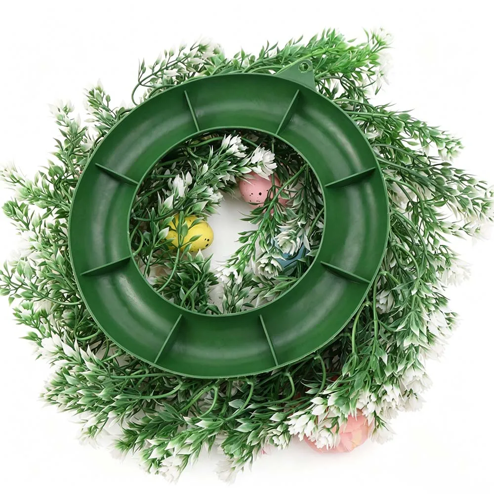 

Plastic Easter Decoration Wreath Simulated Plant Lifelike Spring Floral Wreath Vivid Colors Handmade Artificial Wreath