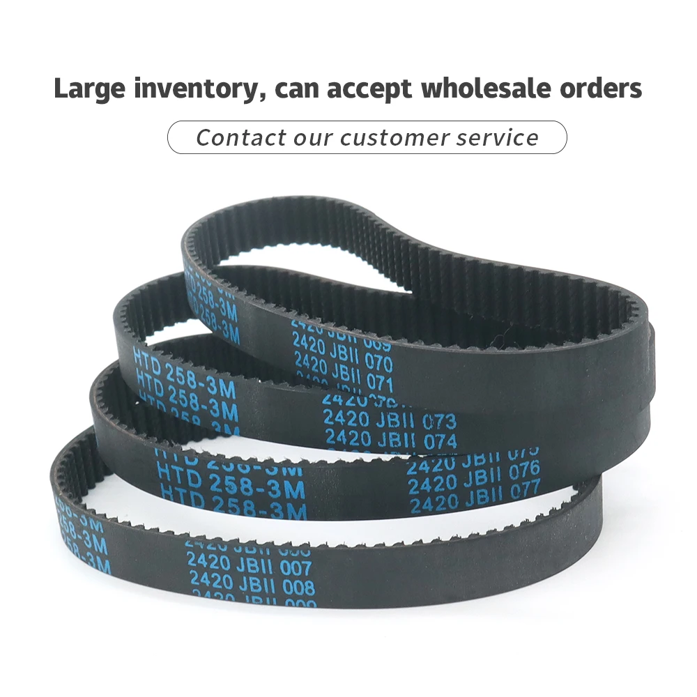 HTD 3M Belt Width 6 10 15 20mm Timing Belt Closed Loop Rubber Belt Length 258mm~408mm Pitch 3mm 86~136Teeth Synchronous Belt 3M