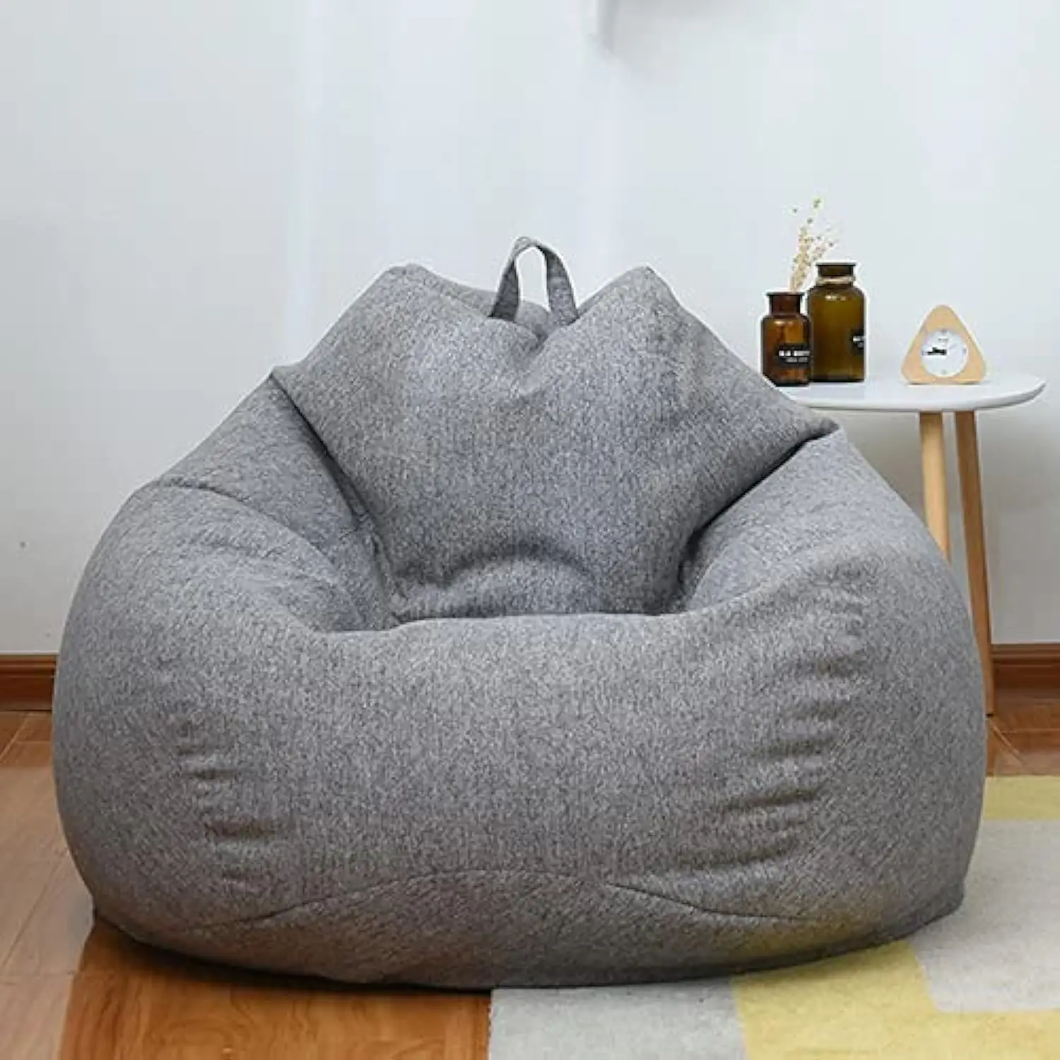 

Large Small Lazy Sofas Cover Chairs Without Filler Linen Cloth Lounger Seat Bean Bag Pouf Puff Couch Tatami Living Room Beanbags