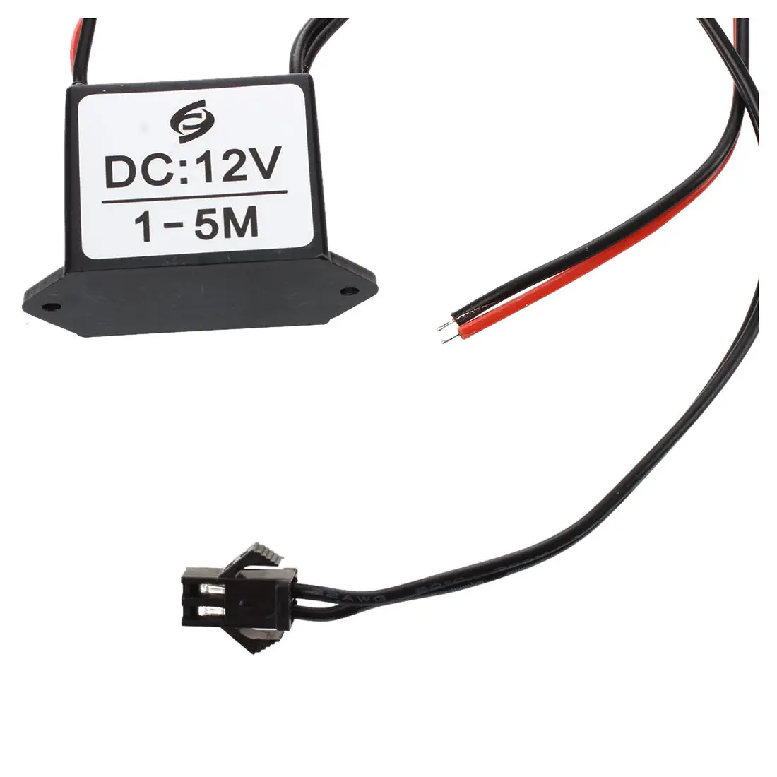 Y60A NEW-red-black cable DC 12V EL wire neon glow strip light driver unit inverter