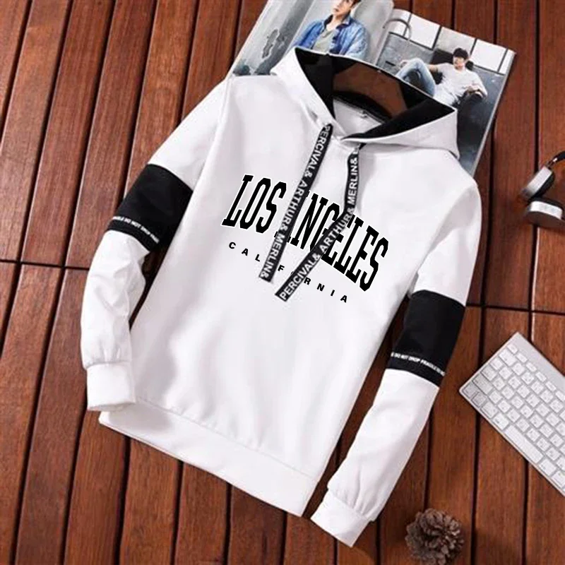 New Sweatshirts for Men Fashion Sweatpants Male Printing Los Angeles Men\'s Sweat-shirt Daily Hoodies Hot Sales Sweatshirt Casual