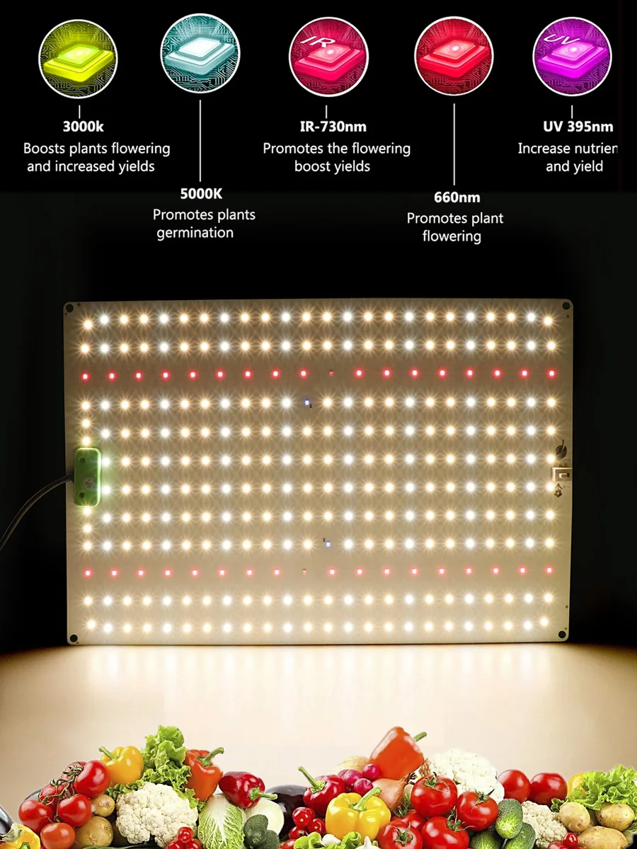 

Samsung LM281B Quantum LED Grow Light 1000W Full Spectrum Phyto Lamp for Indoor Plants Flowers Greenhouse Seedlings Growth Light