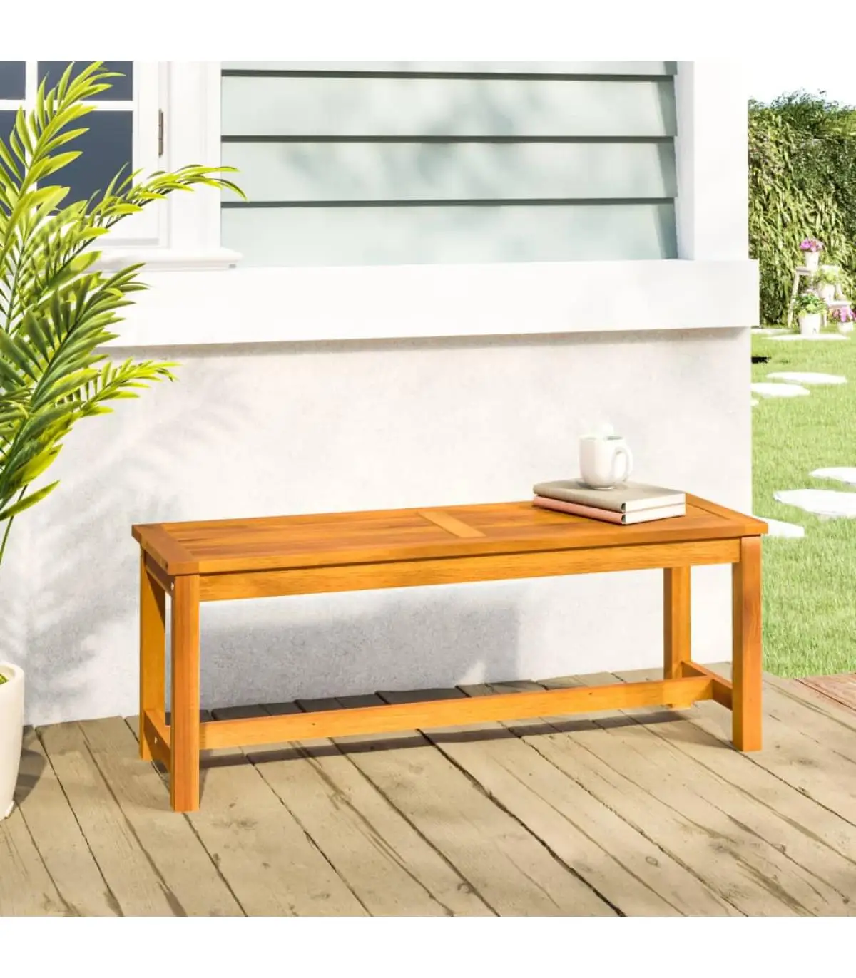 Garden benches garden bench solid wood acacia 110x35x45 cm