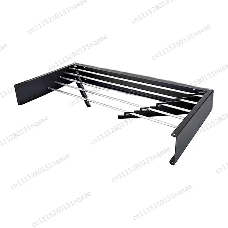 Wall-mounted Metal Folding Drying Rack, Balcony Bathroom, Non-punching Storage Drying Rack