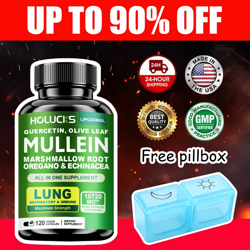 

Complete Herbal Mullein Leaf Supplement, Support Natural Anti-inflammatory, Soothes Eczema & Promotes Overall Vitality, Non-GMO