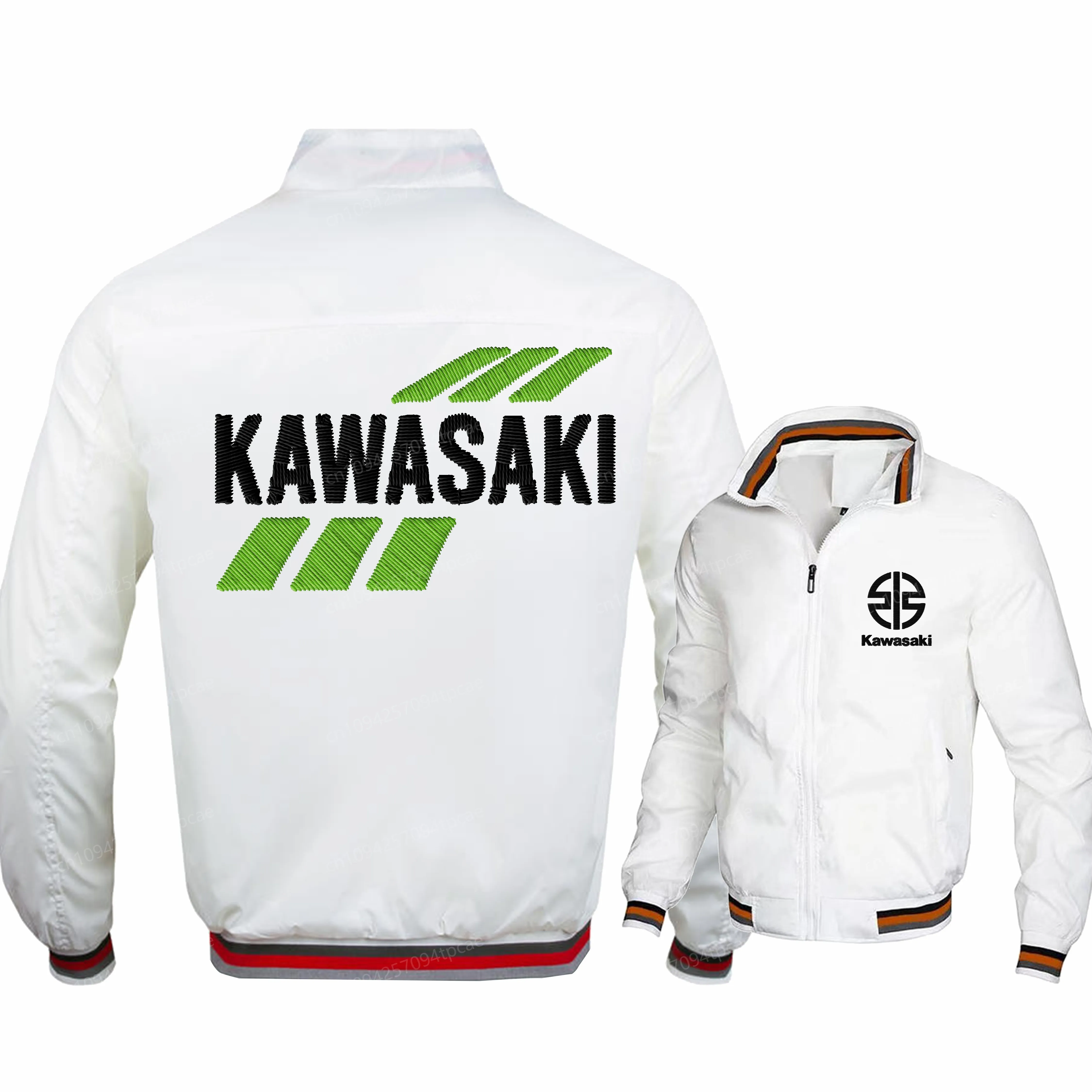 

Мотоциклетная куртка Kawasaki с 3D принтом и вышивкой, мужская мотоциклетная форма, пальто, одежда, спортивное пальто, куртки для мужчин
