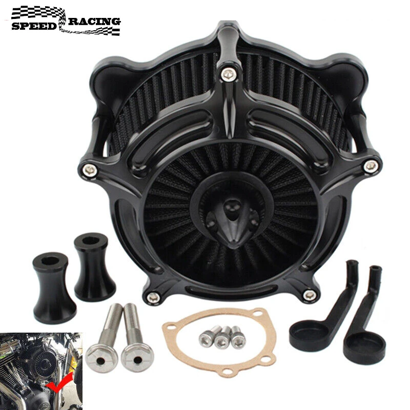 

Black Air Filter Intake Cleaner Kit for Harley Road Glide Softail Touring Dyna MP09-009-0008BWRIm
