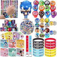Sonics Birthday Party Favors Kids Toys Balloon Slap Bracelets Stamps Stickers Gifts Bag Goodie Bag Rewards Decoration Supplies