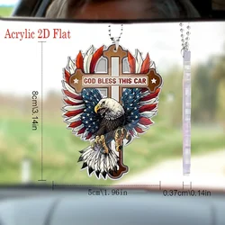 Mostra il tuo patriottismo con questo ciondolo per auto aquila con bandiera americana unica-regalo perfetto per uomini e donne!