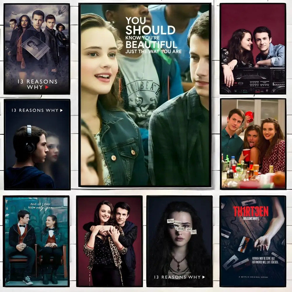 13 Reasons Why TV Series Movie Classic Classic Movie Poster Decorative art prints for the home, holiday gifts, unframed