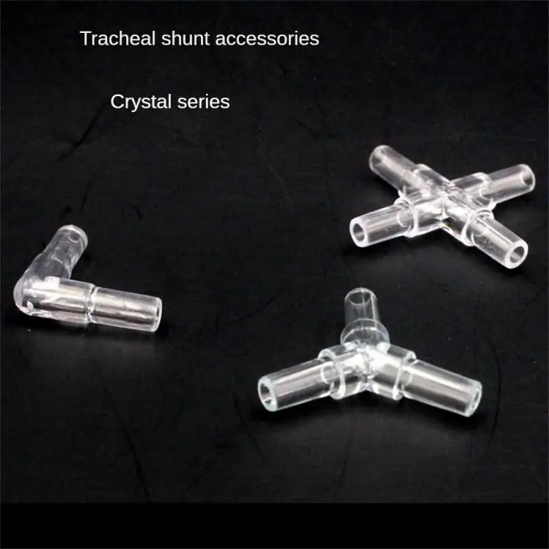 5mm Aquarium Fish Tank Water Pipe Fittings Air Pump Hose Distributor Splitters Elbow Tee Transparent Acrylic Connectors