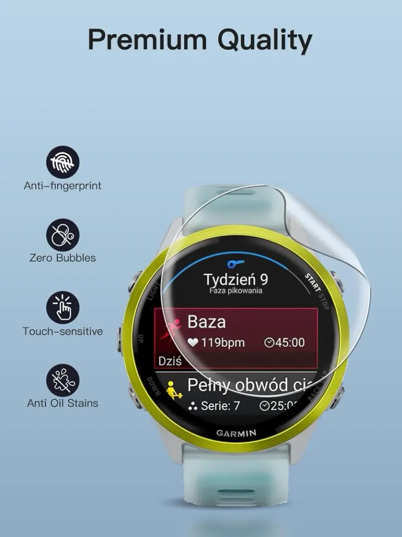 Защитная пленка для экрана с 3D PMMA, полное покрытие и прозрачная мягкая пленка HD, совместимая с Garmin Forerunner 570 42 мм 47 мм/Forerunner 970