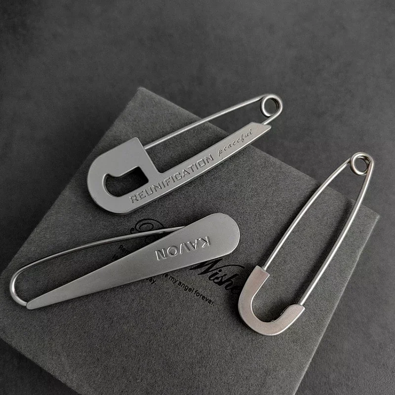 

Trendy Large Pins For Clothing Metal Safety Pins Jeans Dress Scarf Adjustable Pins Accessories