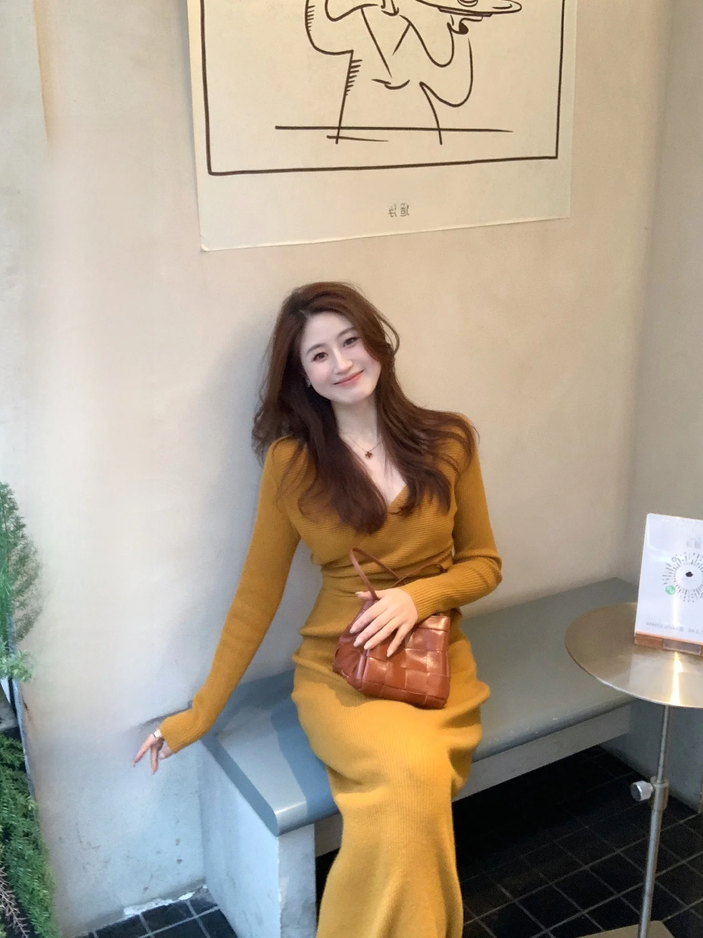 

one f Peninsula Love Letter Camere Wool Two-Way Knitted Belt Dr Women Autumn Winter Korean Sle Long Dr