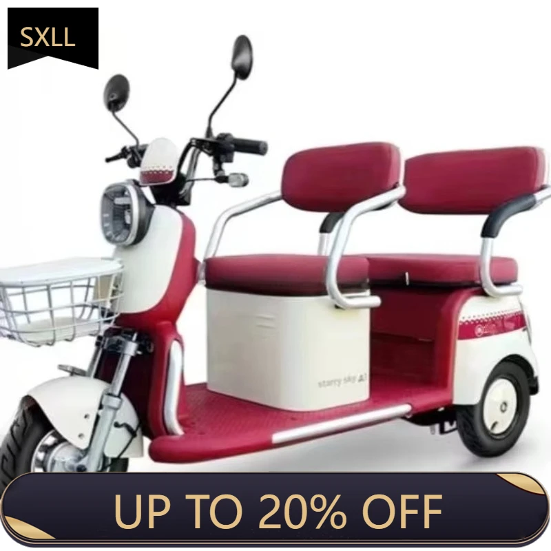 

SXLL The latest 500W steel frame double-row passenger and cargo dual-purpose electric leisure tricycle