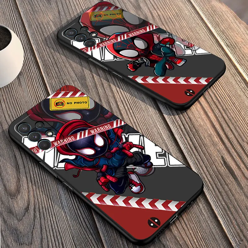 phone Cases for Samsung A55 A22 A14 5G case A12 A35 A54 A73 A70s A15 A24 4G funda Antiscratch cover Marvel Caroon Hero Spiderman