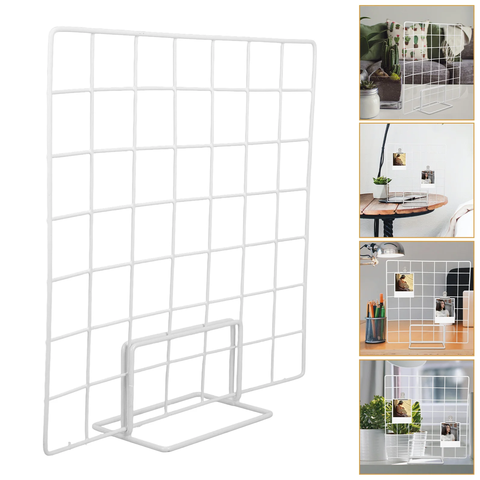 

Tray Panel Grid Display Stand Monitor Shelf Metal Holders Rack Iron Stands for Counter