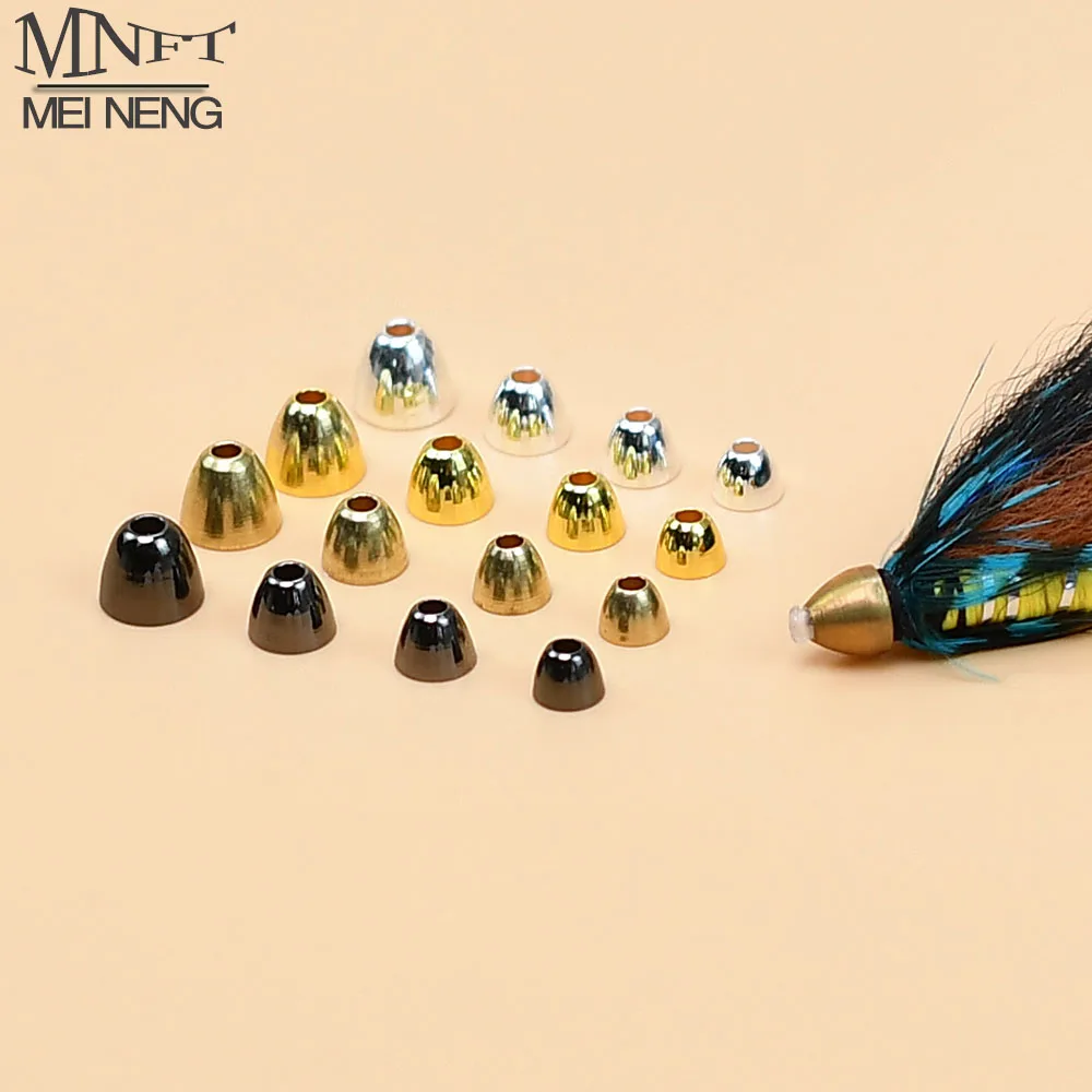 MNFT 16 قطعة خرز على شكل رأس مخروطي مواد ربط الذباب للذباب الأنبوبي عربات صوفية لافتات ذباب المياه المالحة طُعم صيد سمك السلمون المرقط